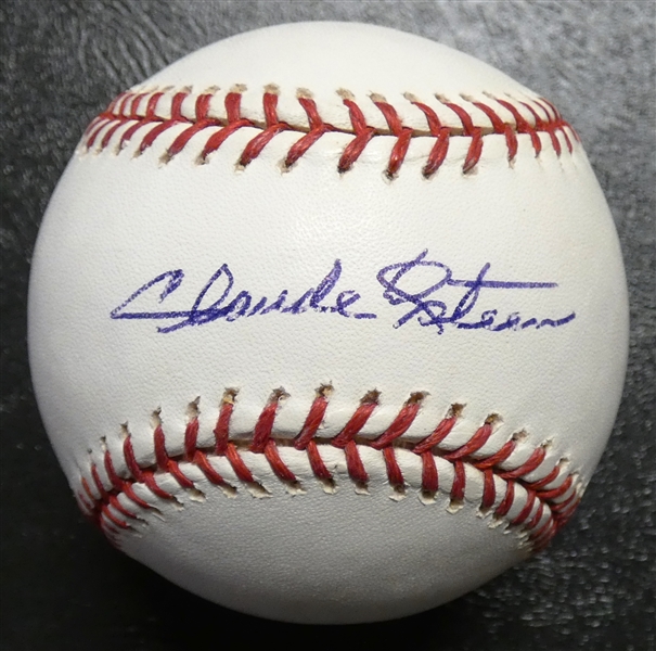 Claude Osteen Autographed Baseball