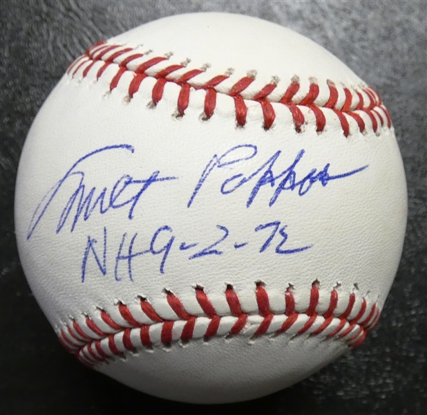 Milt Pappas Autographed Baseball w/ No Hitter