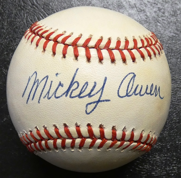 Mickey Owen Autographed Baseball