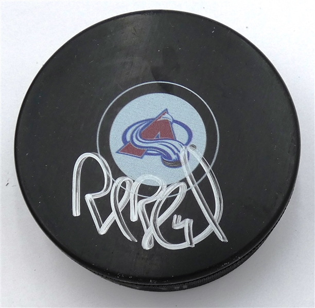 Rob Blake Autographed Avalanche Puck