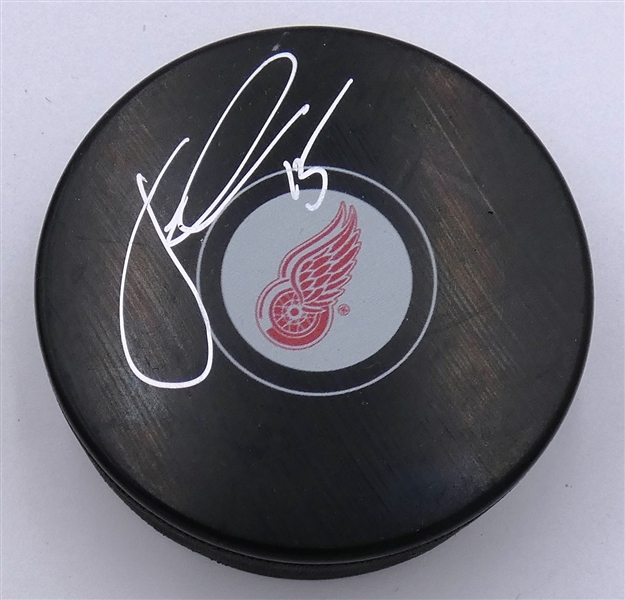 Jakub Vrana Autographed Red Wings Puck