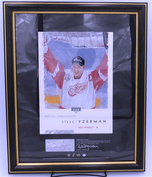 Steve Yzerman Autographed UDA Display