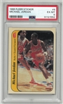 Michael Jordan 1986 Fleer Rookie Sticker PSA 6