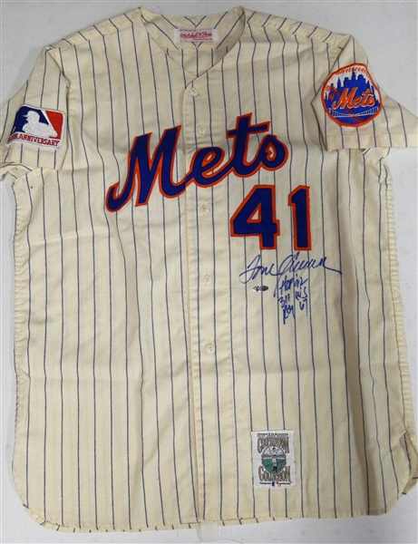 Tom Seaver Autographed 1969 Mets Jersey w/ 3 Inscriptions