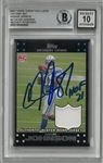 Calvin Johnson BAS 10 Autographed 2007 Topps Rookie Card