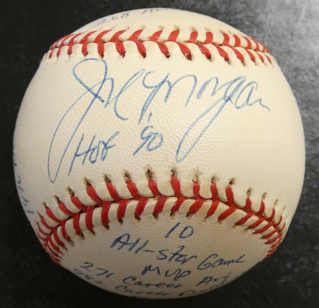 Joe Morgan 20+ Inscription Autographed Baseball