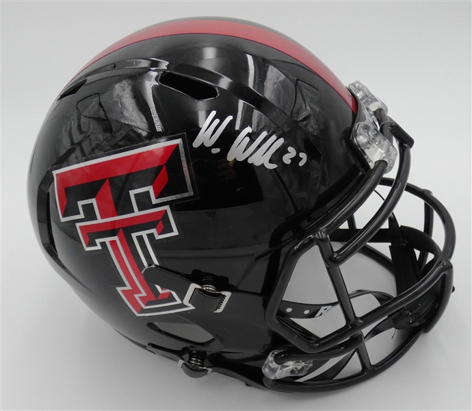 Wes Welker Autographed Texas Tech Full Size Replica Helmet