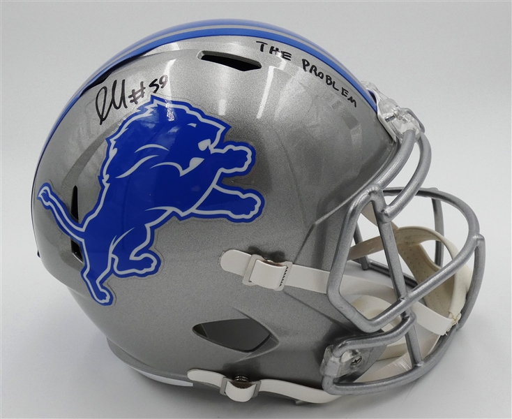 James Houston Autographed Lions Full Size Replica Helmet