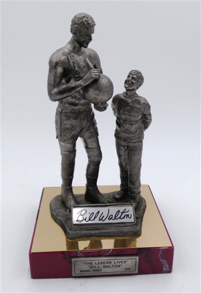 Bill Walton Autographed Pewter Michael Ricker Figurine