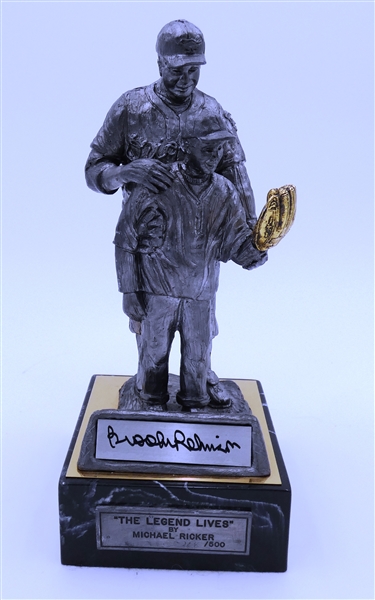 Brooks Robinson Autographed Pewter Michael Ricker Figurine