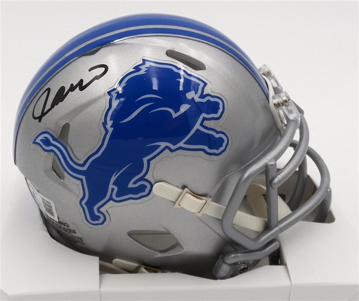 Jameson Williams Autographed Lions Mini Helmet