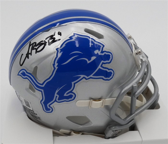 Amon-Ra St. Brown Autographed Detroit Lions Mini Helmet