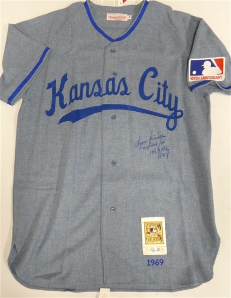 Lou Piniella Autographed 1969 Royals Mitchell & Ness Jersey