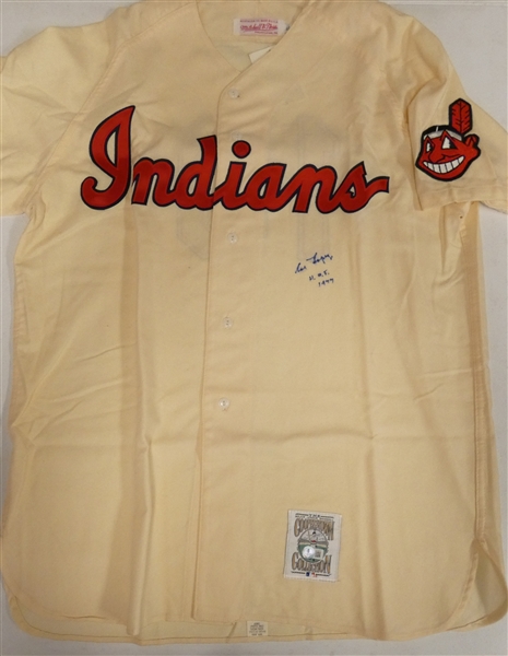 Al Lopez Autographed Indians Mitchell & Ness Jersey