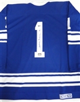 Johnny Bower Autographed CCM Maple Leafs Jersey