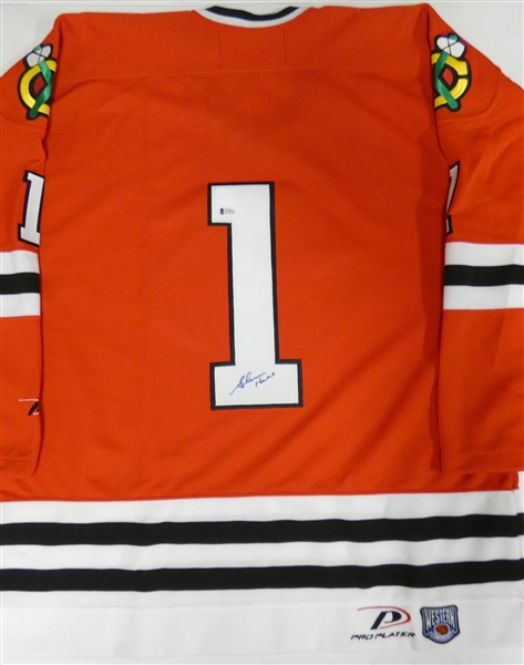 Glenn Hall Autographed Blackhawks Jersey