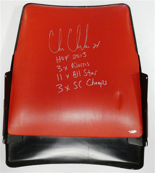 Chris Chelios Autographed Joe Louis Arena Seatback