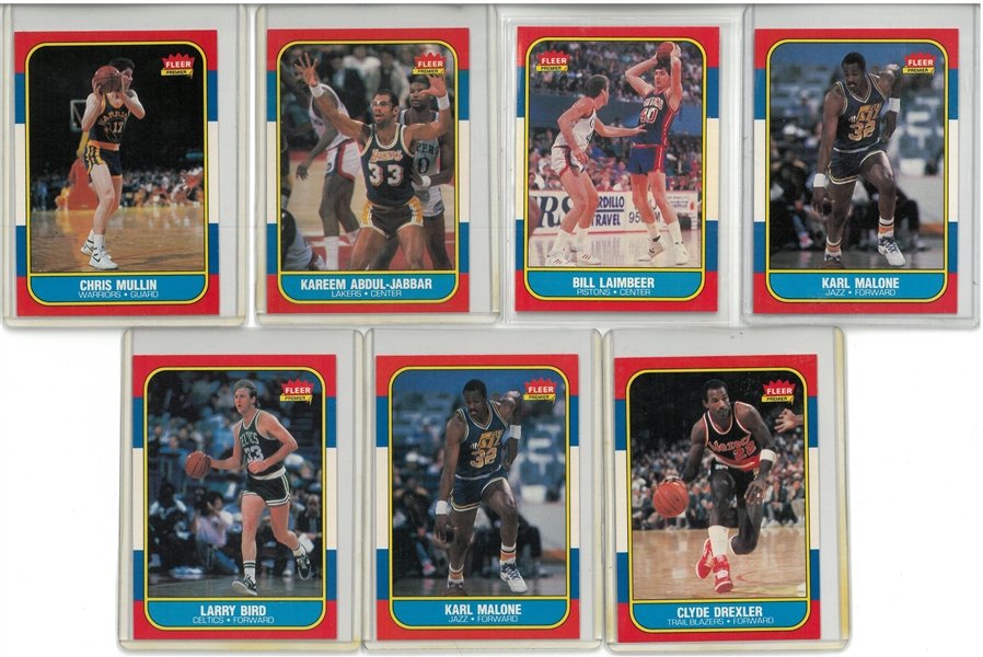 1986/87 Fleer Basketball Hall of Famers Lot