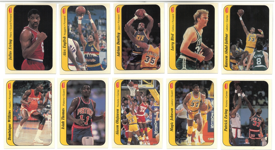 1986/87 Fleer Basketball Sticker Lot