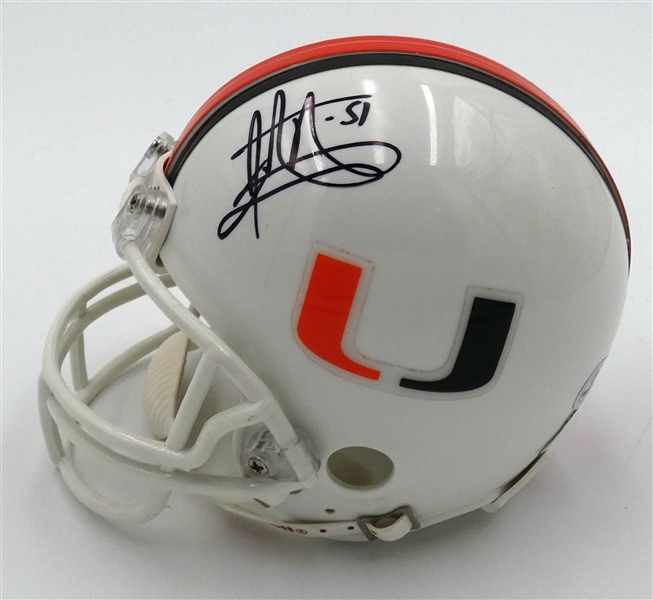Jonathan Vilma Autographed Miami Mini Helmet
