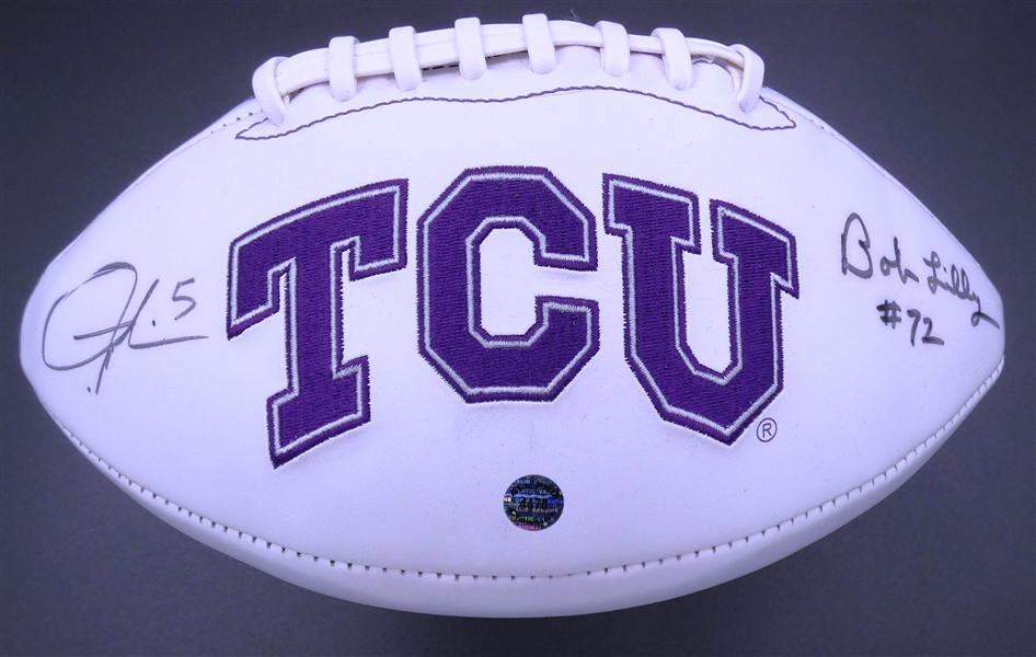 LaDainian Tomlinson & Bob Lilly Autographed TCU Football