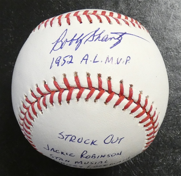 Bobby Shantz Autographed Inscribed Baseball