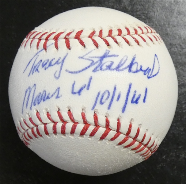 Tracy Stallard Autographed Baseball w/ Maris 61