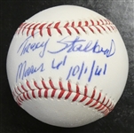 Tracy Stallard Autographed Baseball w/ Maris 61