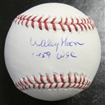 Wally Moon Autographed Baseball