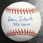 Robin Roberts Autographed Baseball w/ Wins