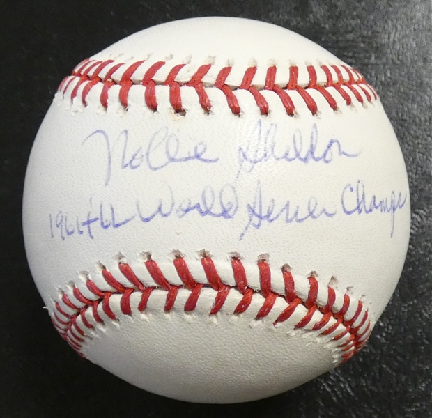 Rollie Sheldon Autographed Baseball