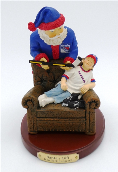 New York Rangers Santa Figurine