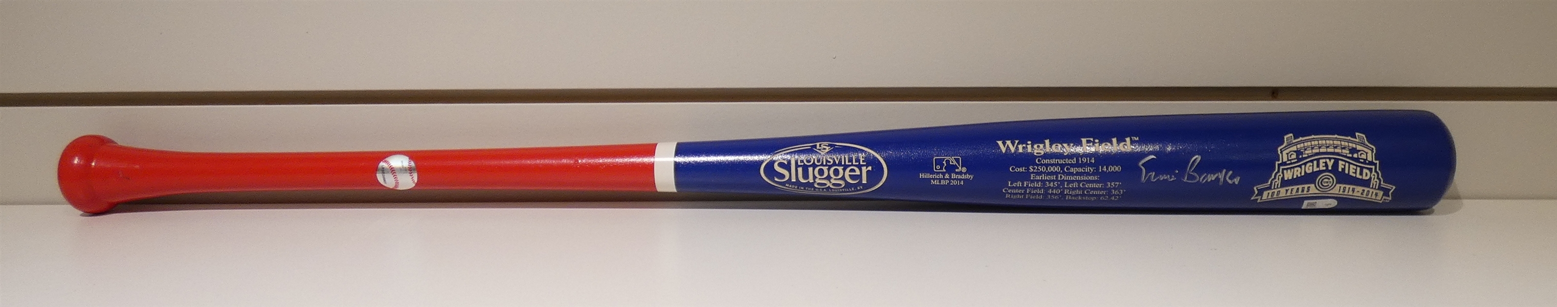 Ernie Banks Autographed Wrigley Field Commemorative Bat