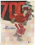 Gordie Howe Autographed Magazine Page