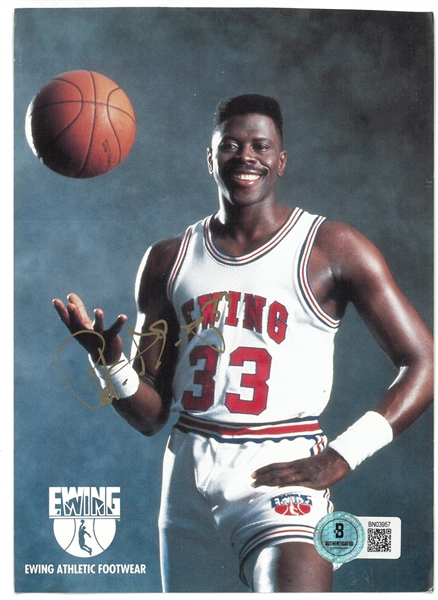 Patrick Ewing Autographed 4x6 Promo Card