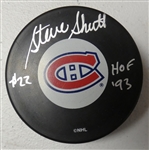 Steve Shutt Autographed Canadiens Puck