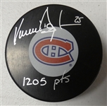 Vincent Damphousse Autographed Canadiens Puck