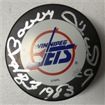 Bobby Hull Autographed Jets Puck