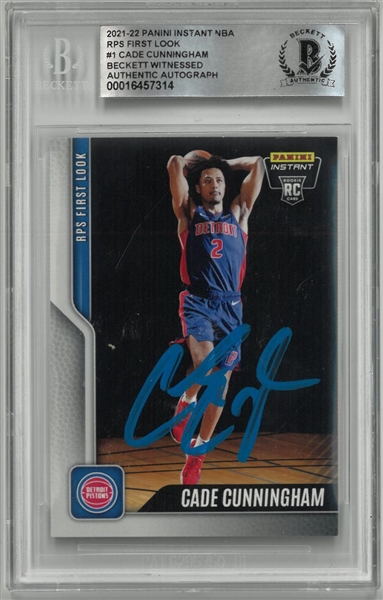 Cade Cunningham Autographed Rookie Card