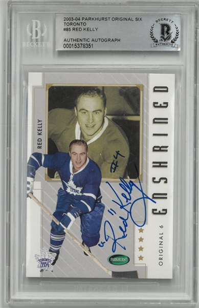 Red Kelly Autographed 2003 Parkhurst