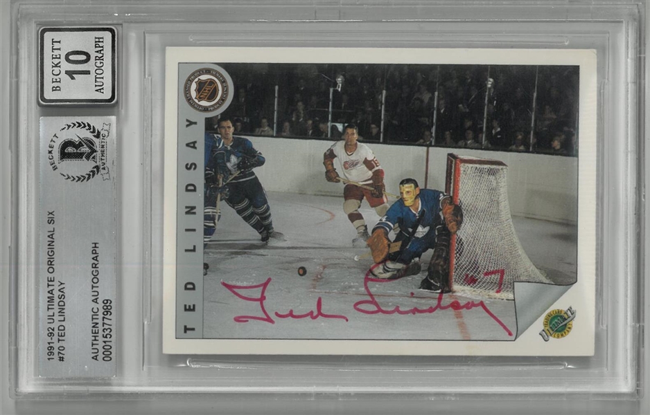 Ted Lindsay Autographed 1991 Ultimate #70