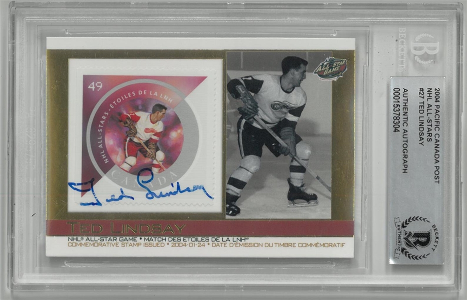 Ted Lindsay Autographed 2004 Pacific