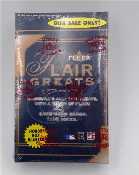 2003 Fleer Flair Greats Baseball Blaster Box