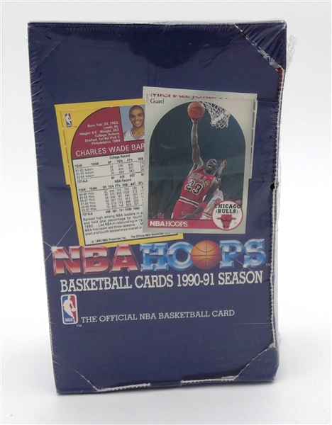 1990/91 NBA Hoops Basketball Wax Box