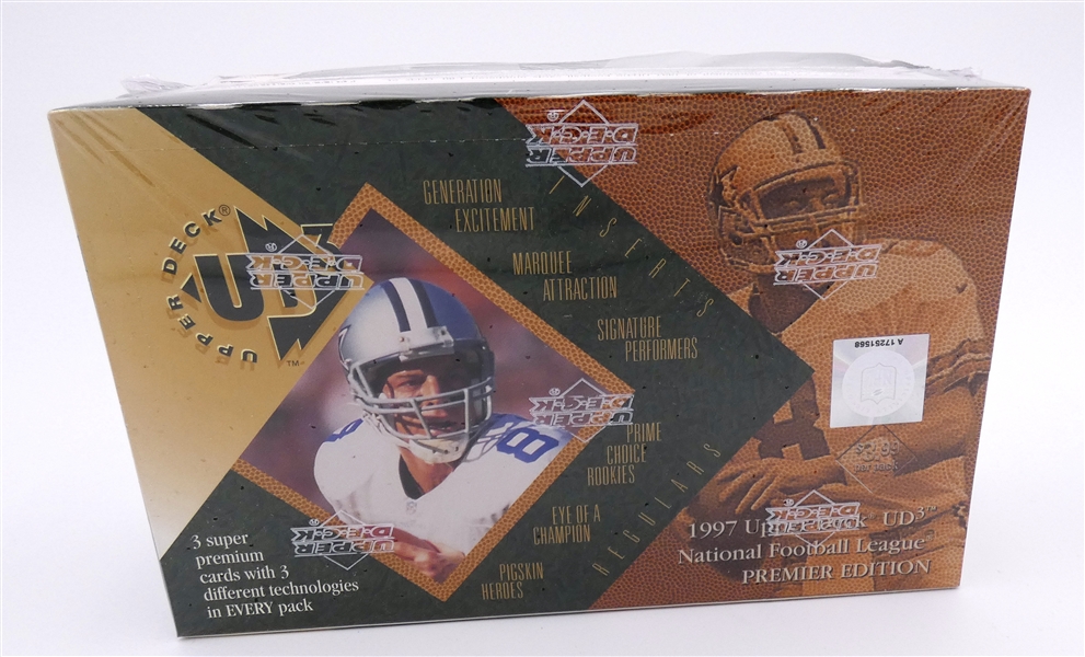 1997 Upper Deck UD3 Football Wax Box