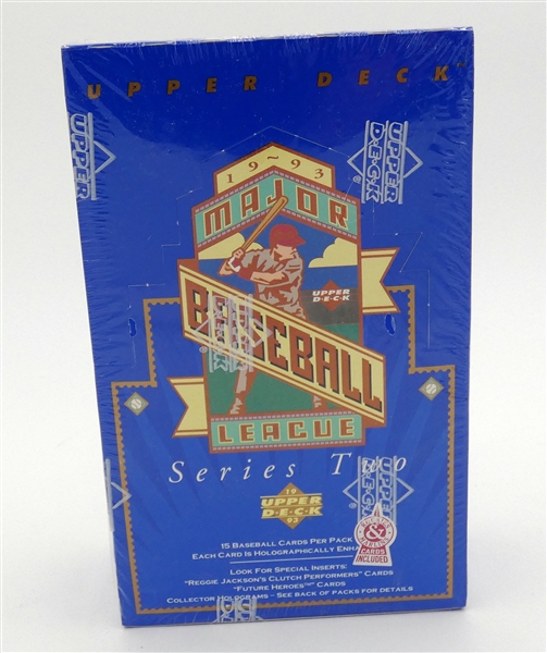 1993 Upper Deck Baseball Series 2 Wax Box