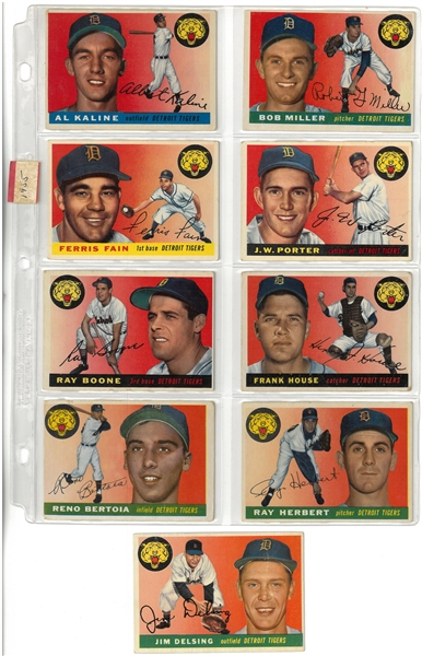 1955 Topps Detroit Tigers Lot