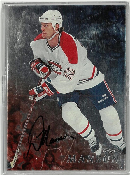 Dave Manson Autographed 1998 Be a Player