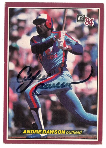 Andre Dawson Autographed 1984 Donruss Jumbo