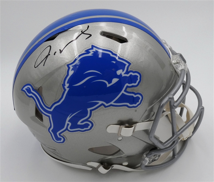 Jameson Williams Autographed Lions Full Size Authentic Helmet